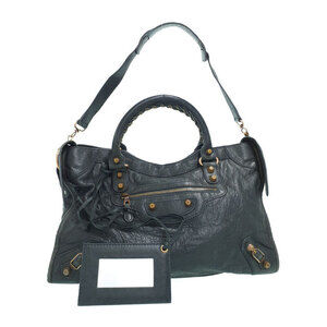 Balenciaga The Giant City Leather Shoulder Bag